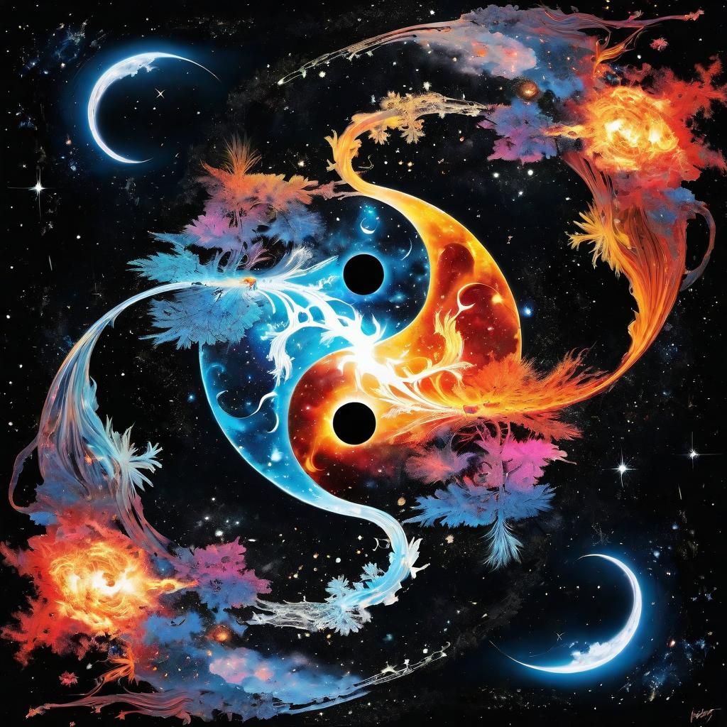 Cosmic Yin Yang symbol