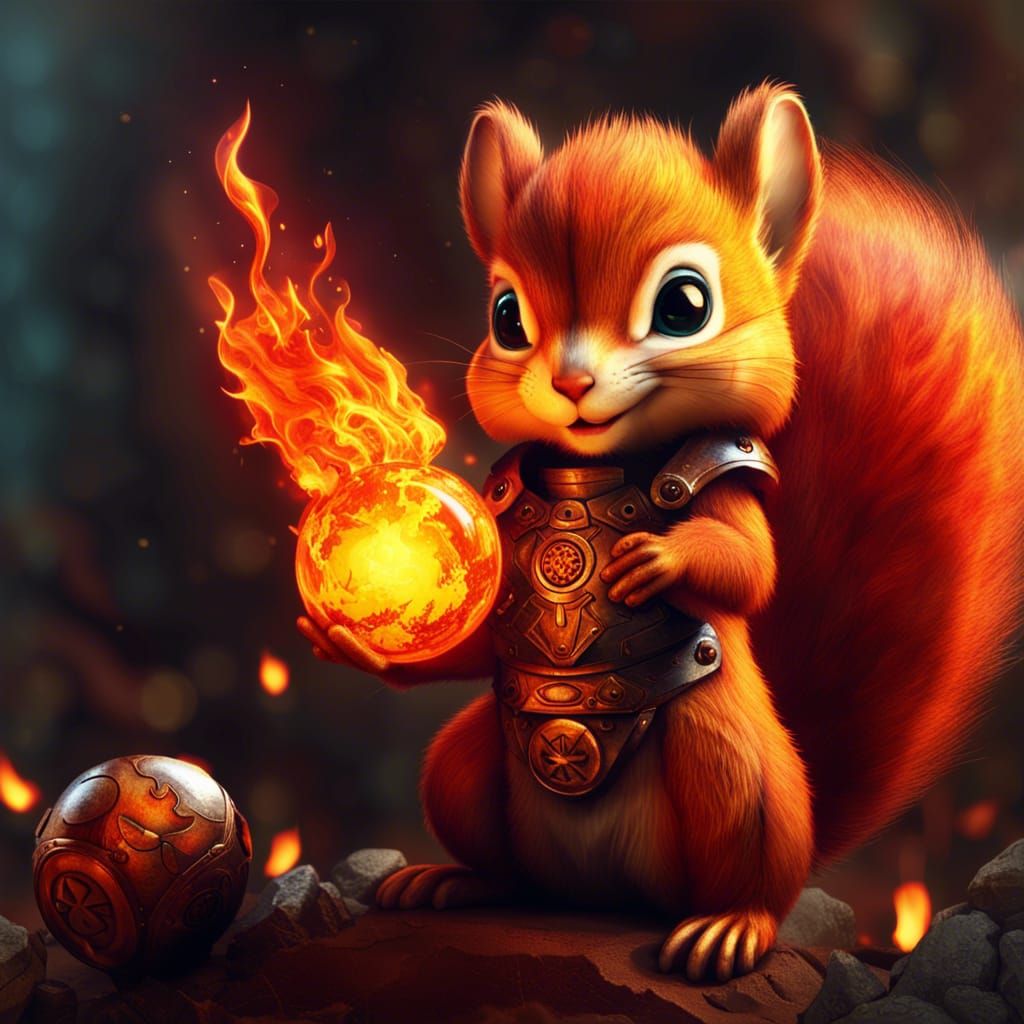 Flicker pyro squirrel - AI Generated Artwork - NightCafe Creator