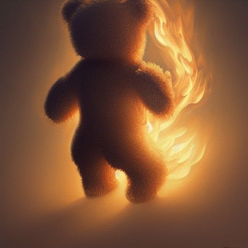 a fire breathing Teddy Bear