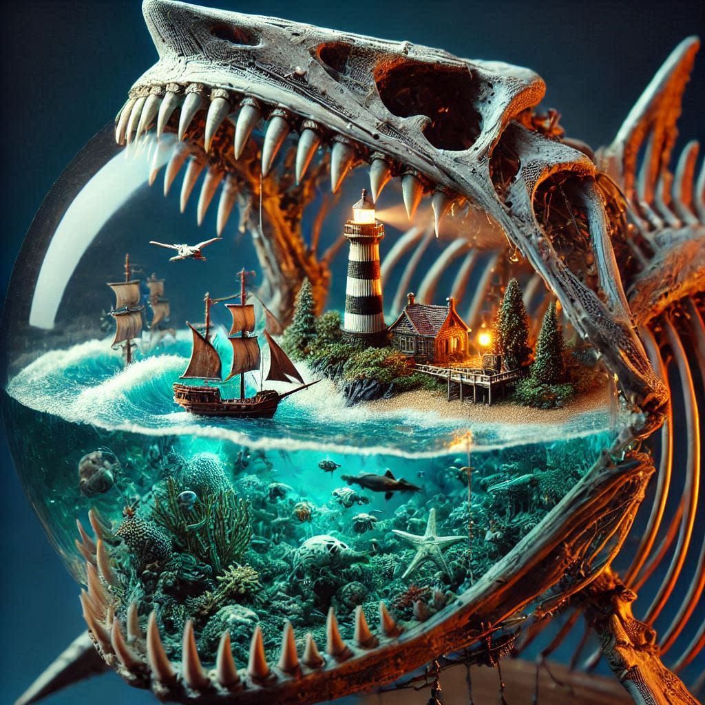 Shark skull scene