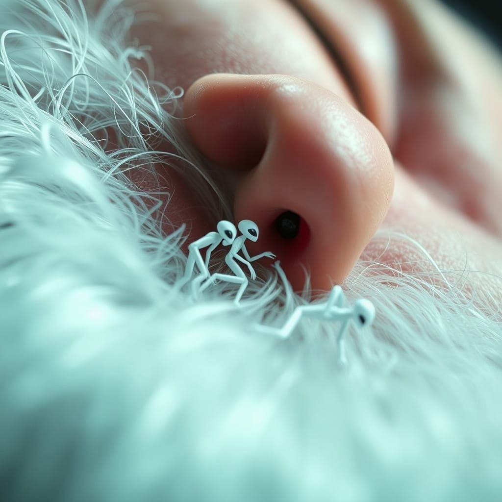 Tiny Alien encounter while you sleep   by @James the Flame Sorcerer 