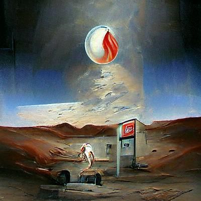 Man on the moon falling to earth