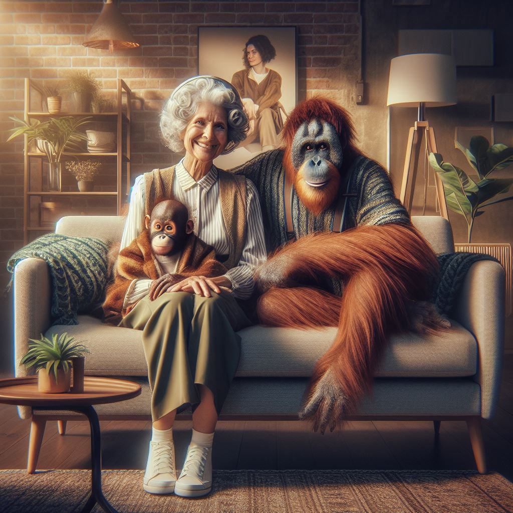 My husband doesn't allow any of our pets on the sofa...so I let him go out first...Please don't  tell him...