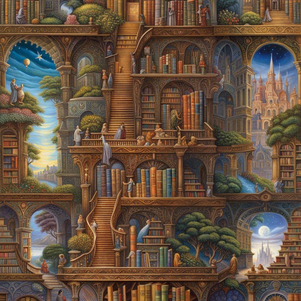 The Magic of Books - AI Generated Artwork - NightCafe Creator