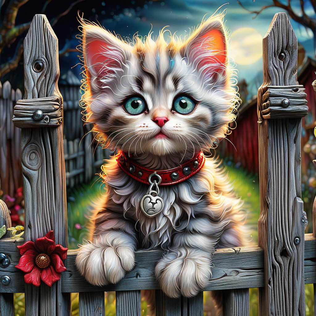 Night at the fence with Lola