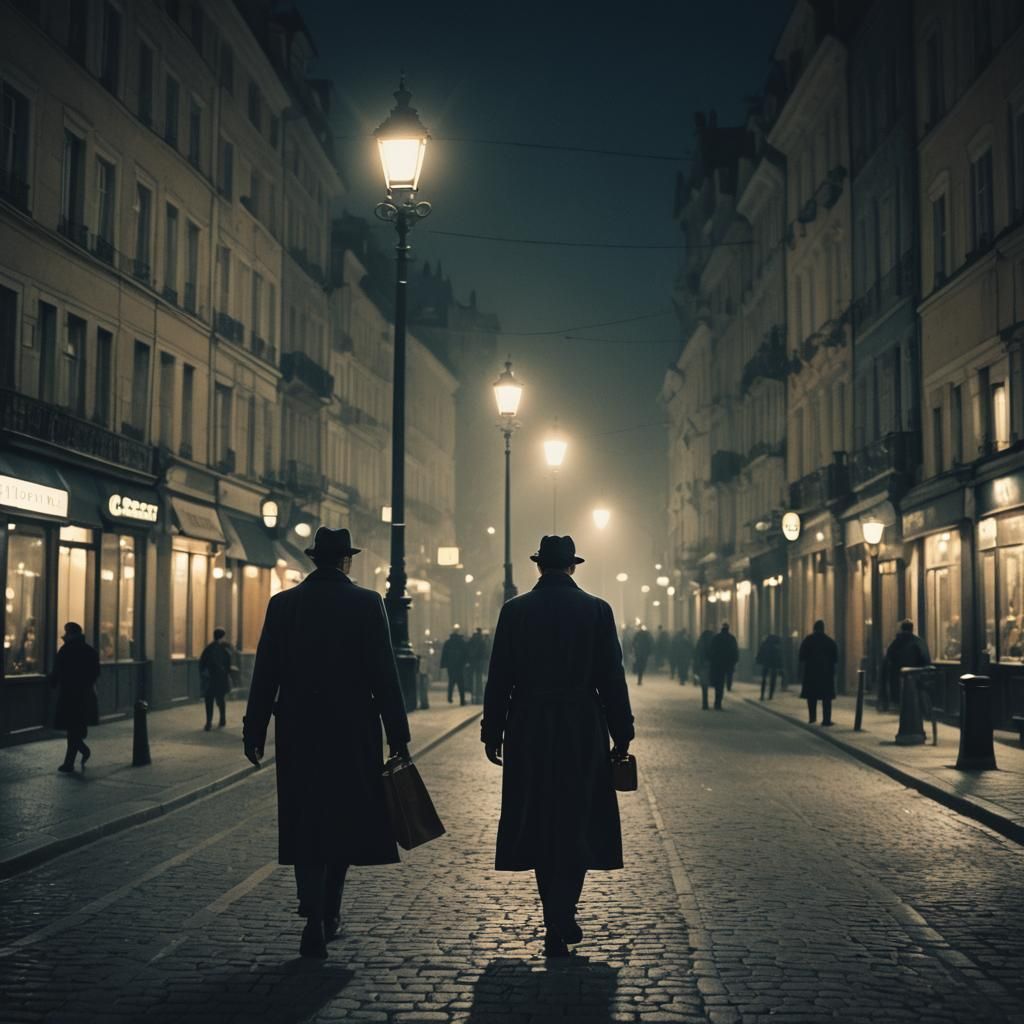 Men in a European city