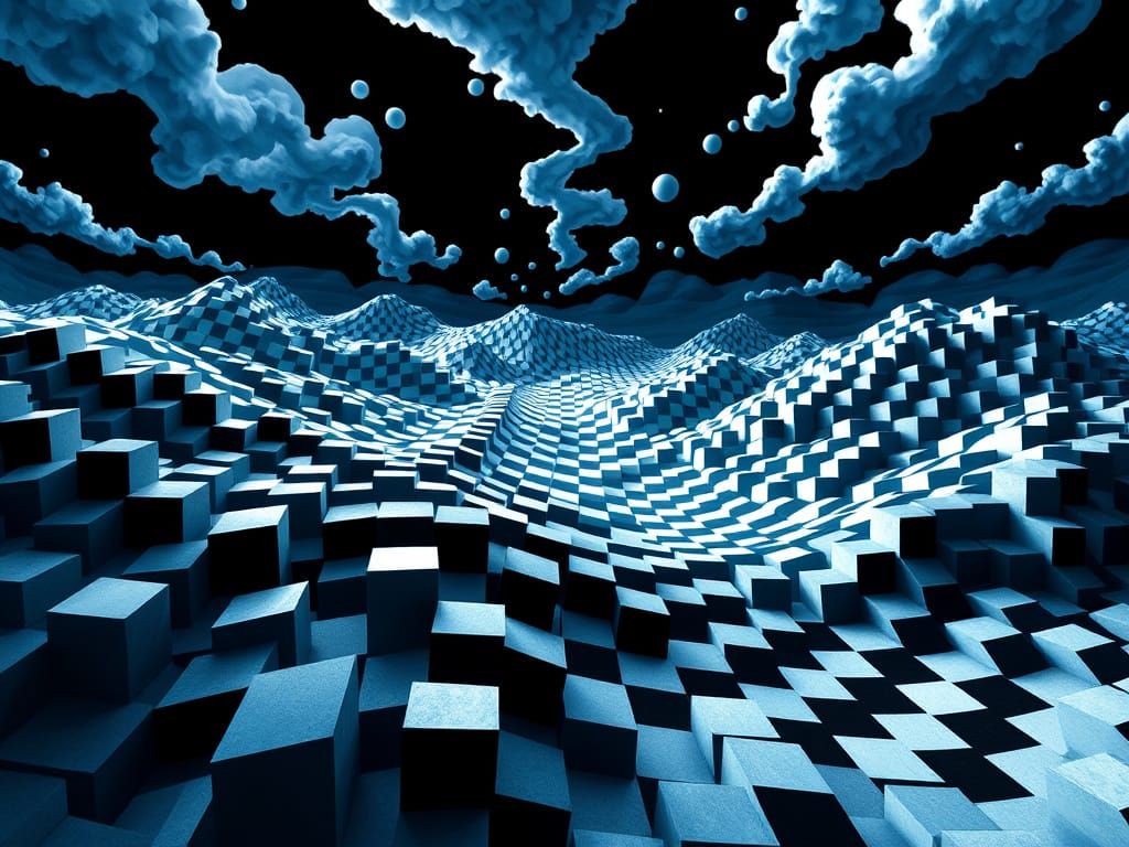 Square Mountains  by @Nikko P