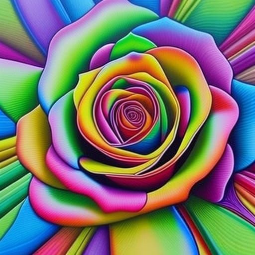 Rainbow Rose