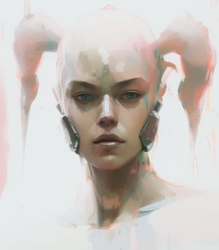 Portrait in pastel colors