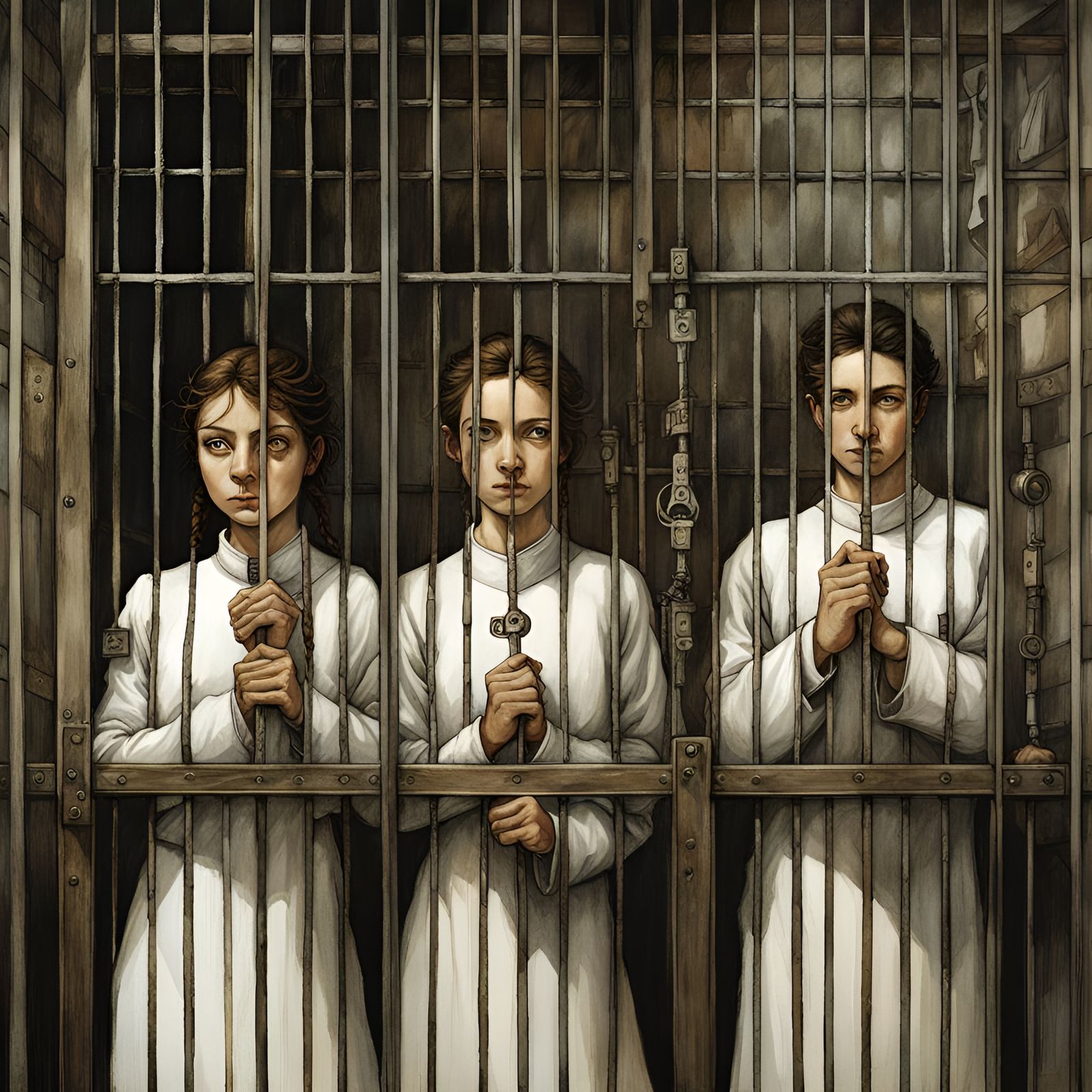 WOMEN INMATES - AI Generated Artwork - NightCafe Creator