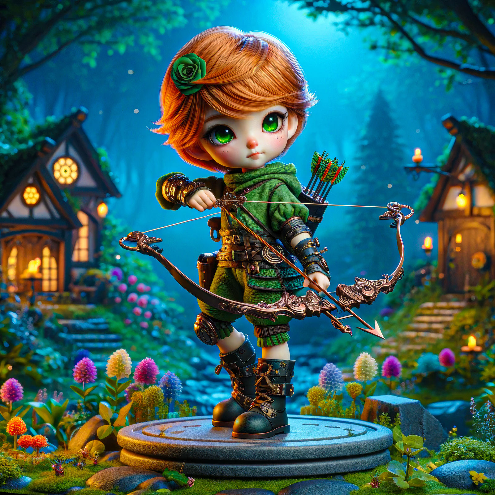 Cute Little Green Female Thief