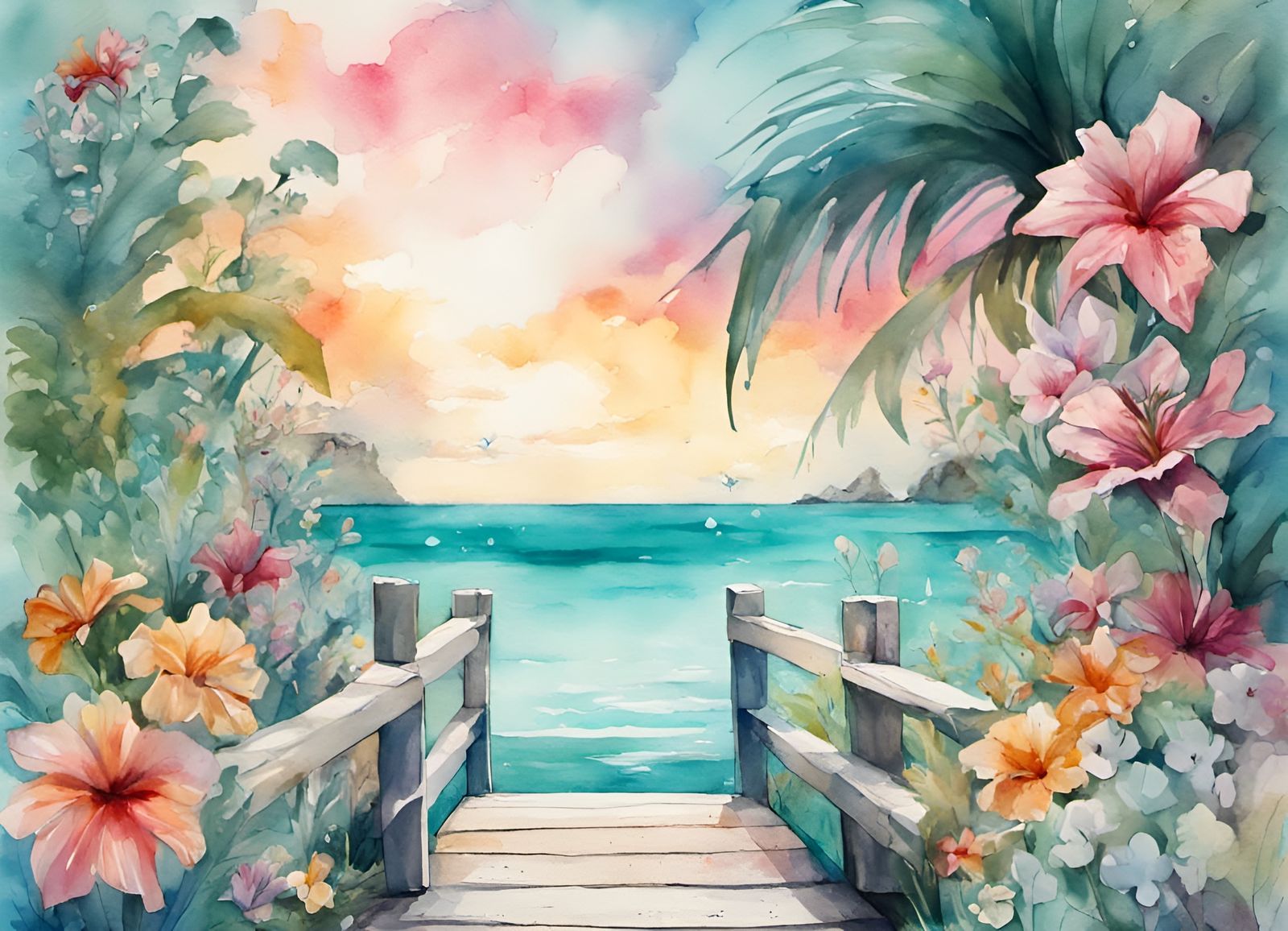 Seaside Watercolor Series