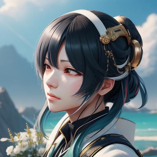 Anime Princess in Detailed 3D Rendering