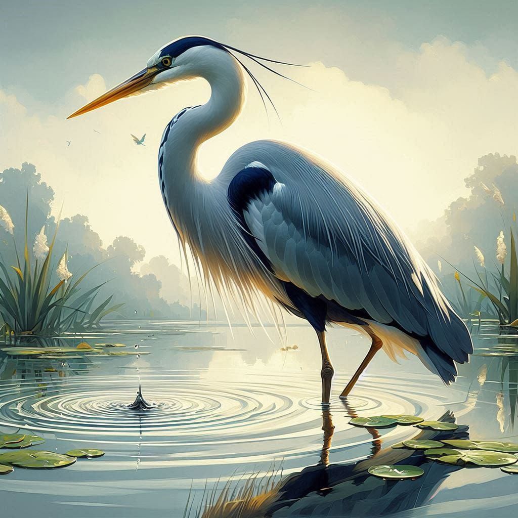 The Heron  by @RaynaRose777