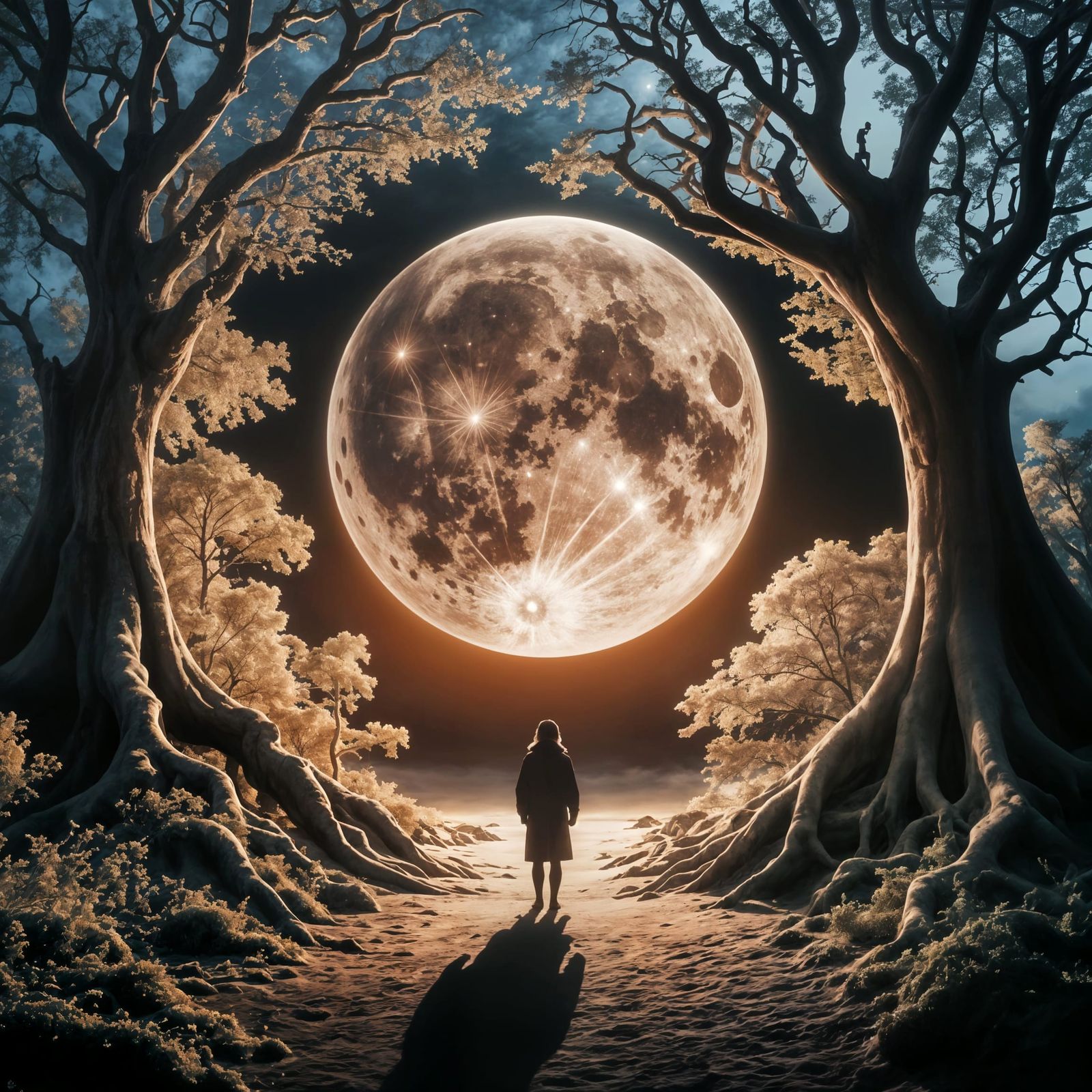 Forestful of Full Moon  by @viisipuu