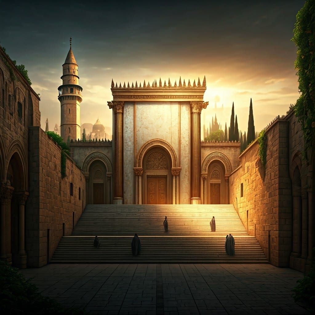 Majestic Temple in Jerusalem, Fantastical Architecture at Su...