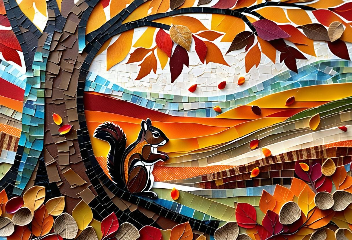 Squirrely Fall Collage 🍁