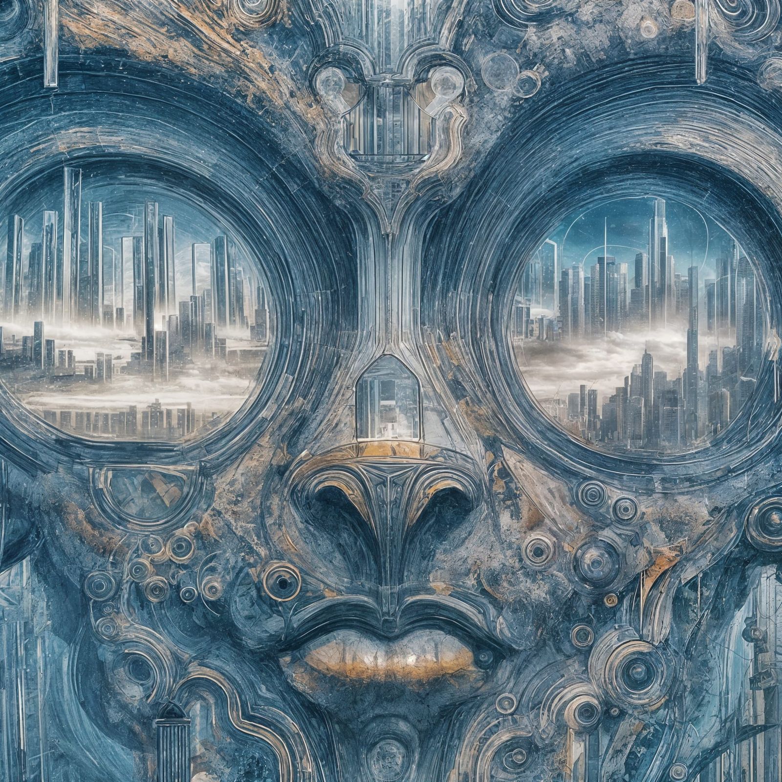 <lora:Bingo-test:1.0> abstract face in mirror