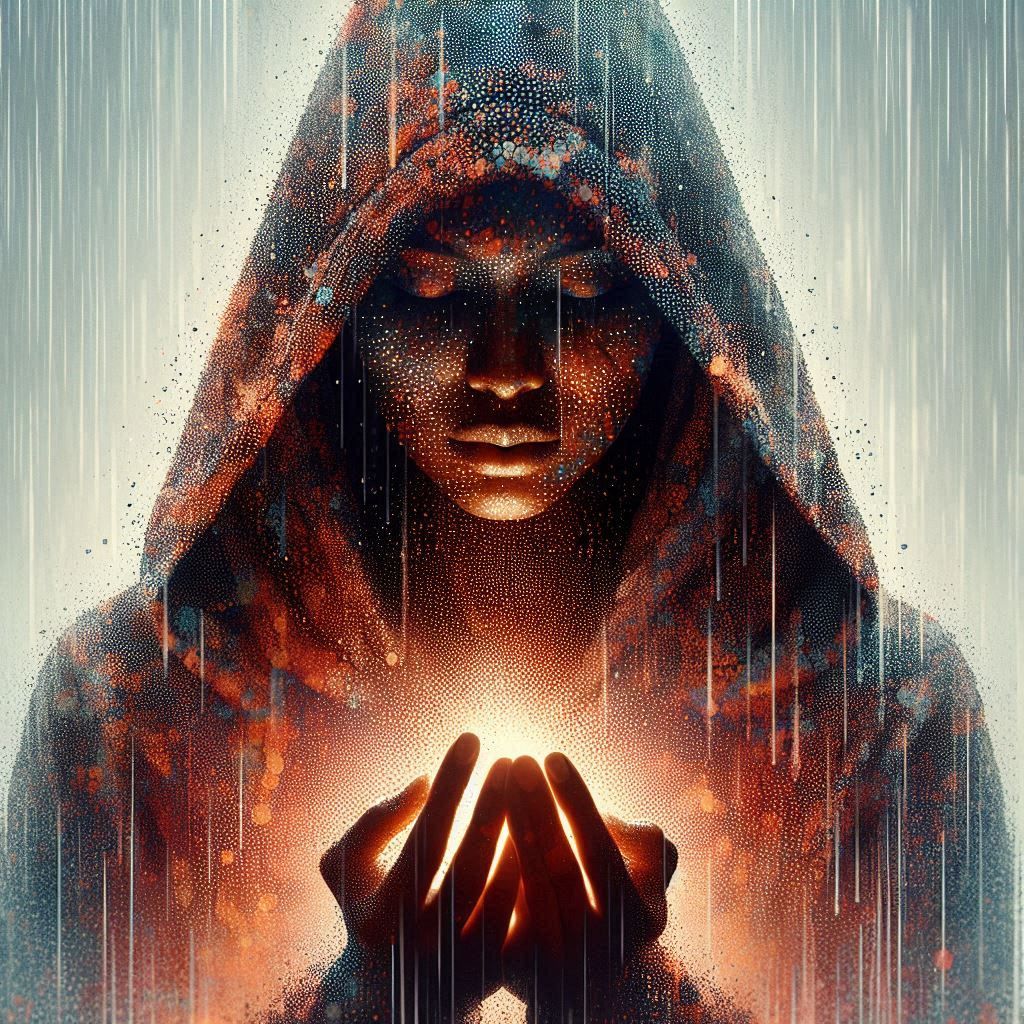 double exposure beautiful fantasy DALL-E 3 portrait landscap...