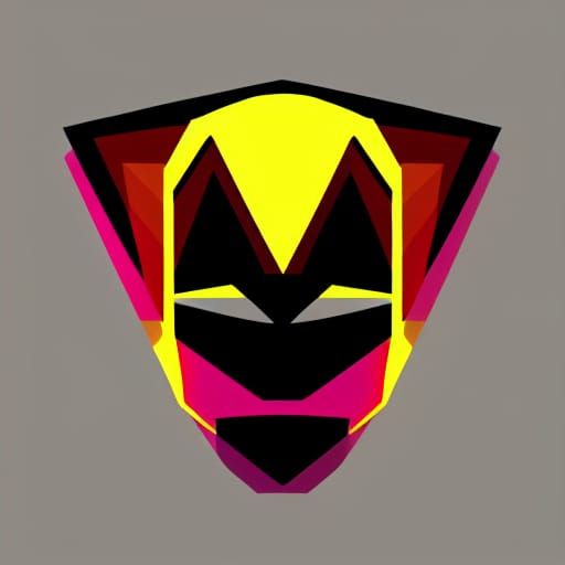Cyber Demon Mask in Pop Art Style