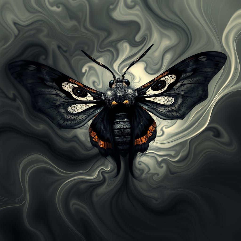 Death's-head hawkmoth  by @K F Fox 