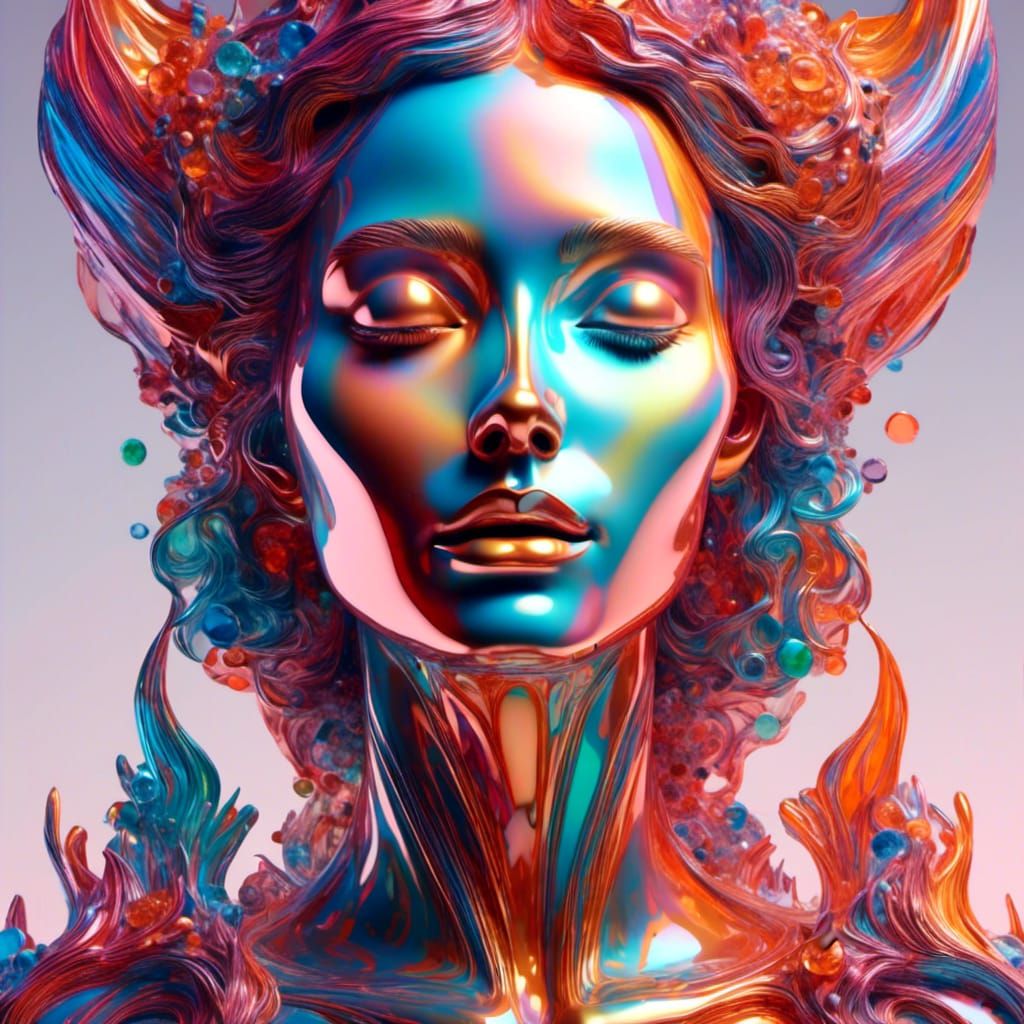 Glass Abstraction of a Woman