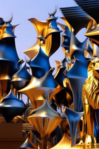 "Lion king made out of 18K Gold" Insanely Hyperdetailed Intr...