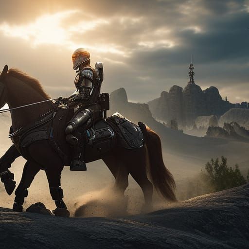 a prince riding a horse