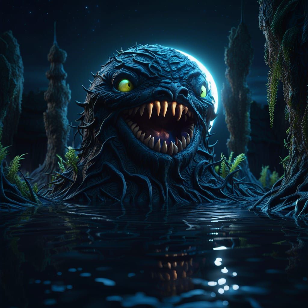 Cute Swamp Monster - AI Generated Artwork - NightCafe Creator