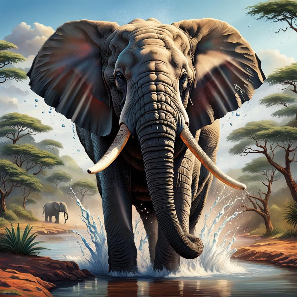 African Elephant  by @Mila K
