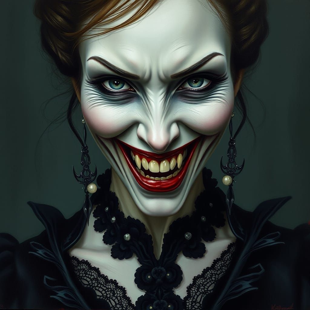 Sinister Victorian Vampire Woman
