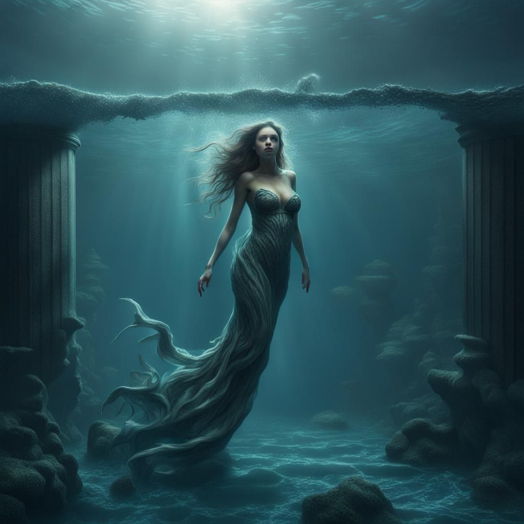 siren under water - AI Generated Artwork - NightCafe Creator