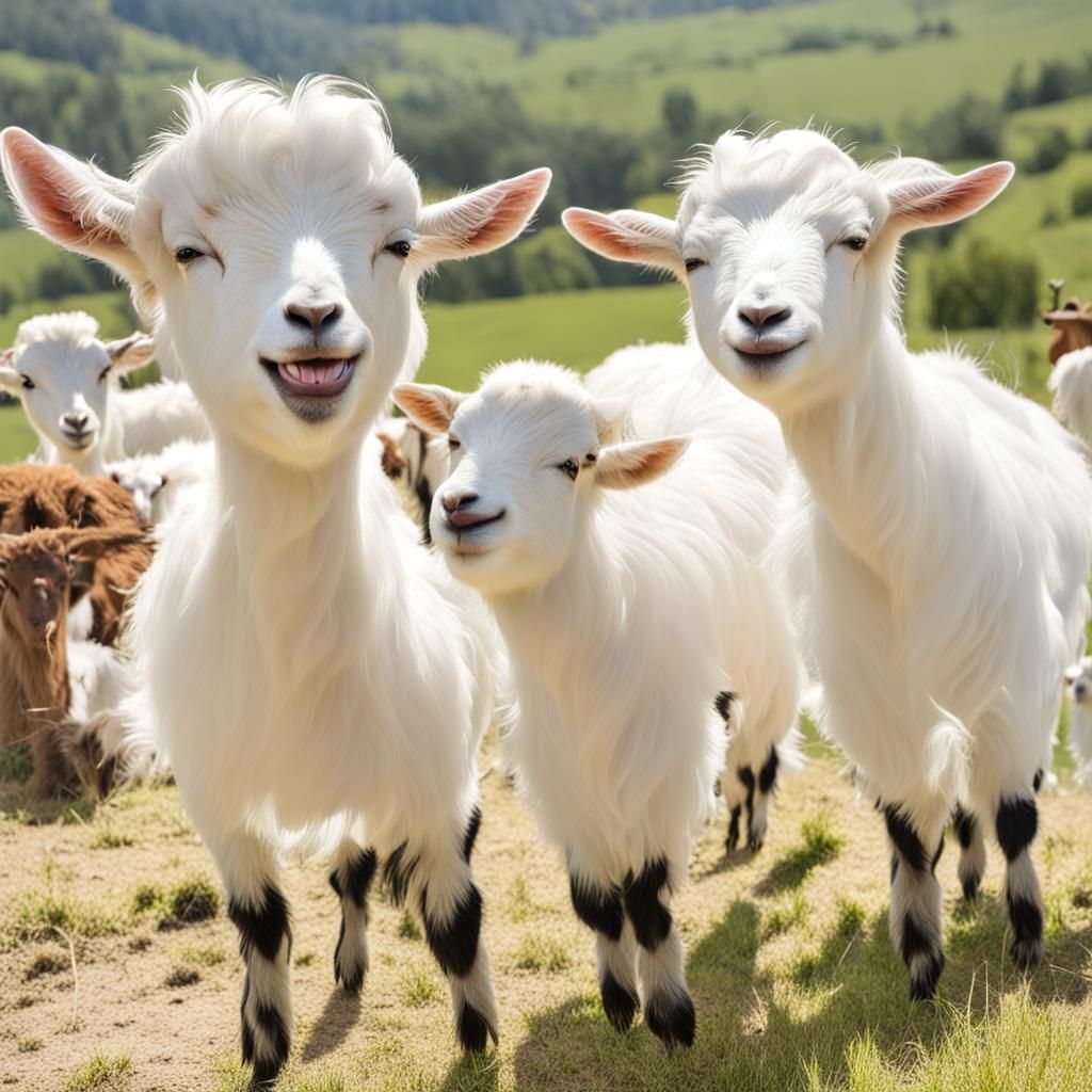 happy goats