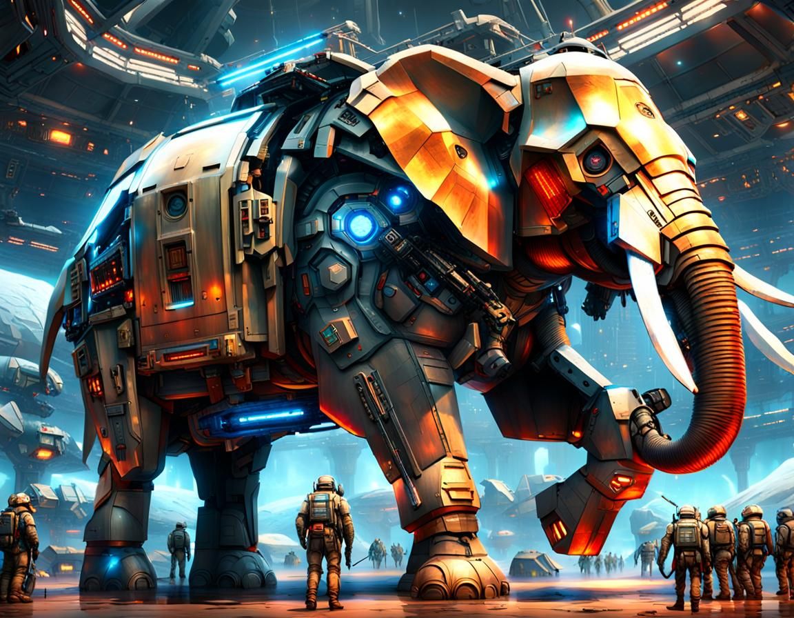 Elephant mecha - AI Generated Artwork - NightCafe Creator