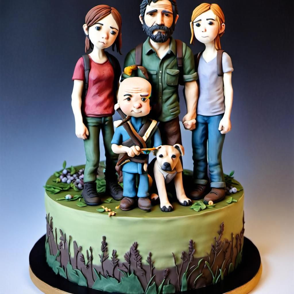 The Last Of Us II Cake: Joel, Ellie, Abby, Lev, and Alice - AI Generated  Artwork - NightCafe Creator