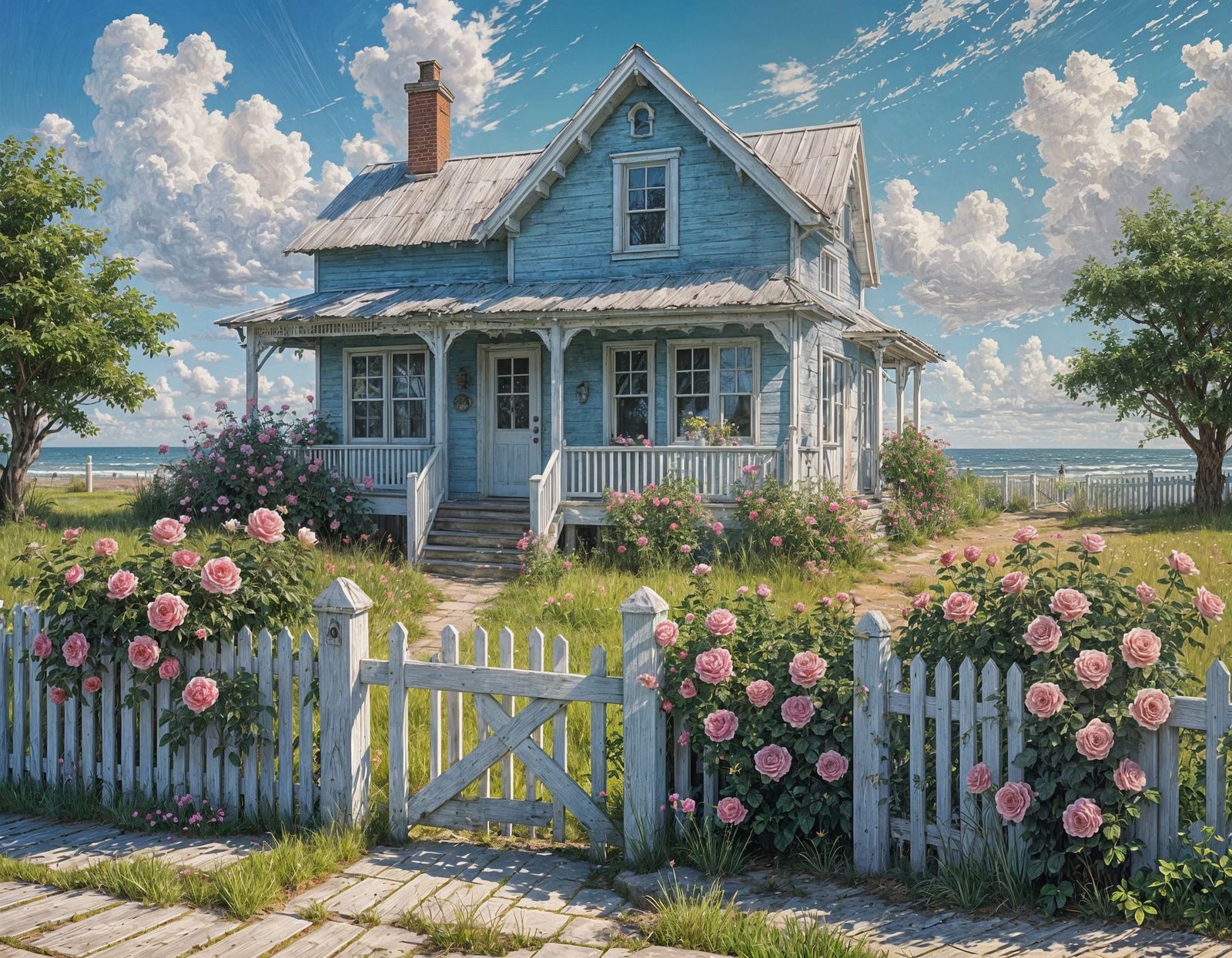 Seaside Cottage  by @LouR