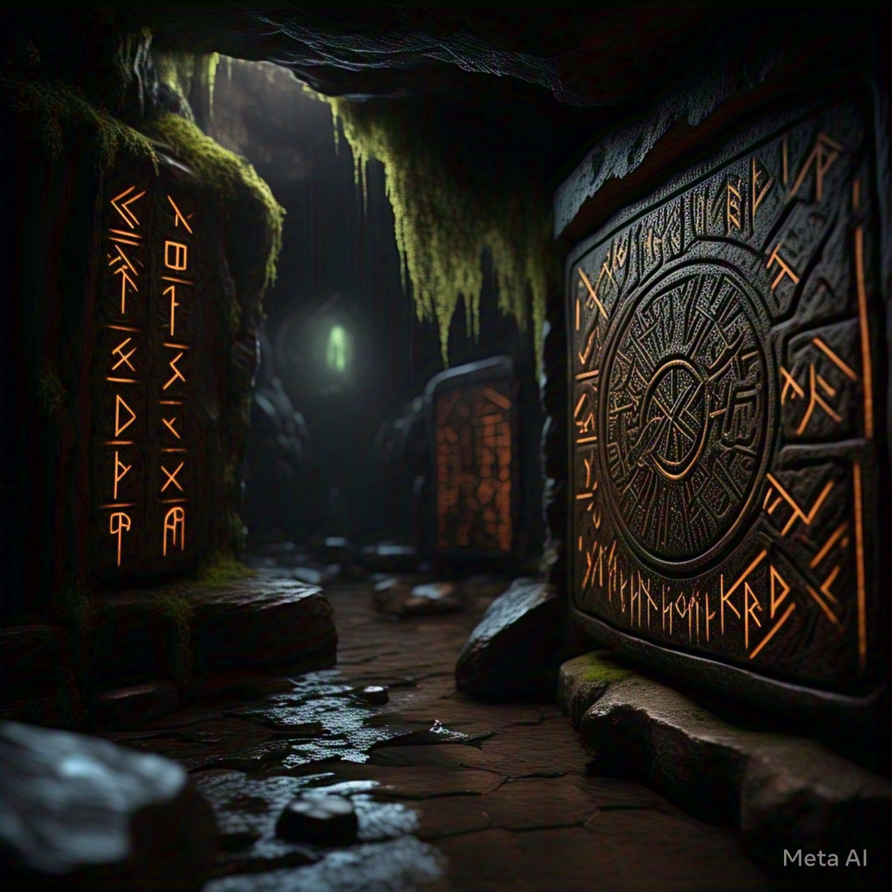 A dark and mysterious cavern