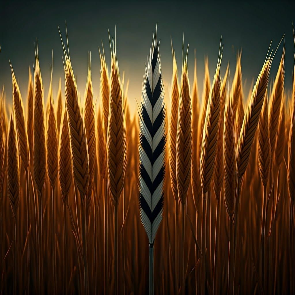 Sheaves of Oats Pay Homage to the Striped Sheaf in a Vibrant...