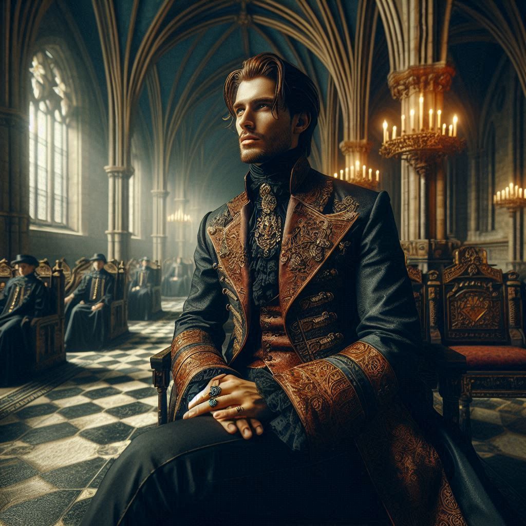 Portrait of Man in Gothic Attire