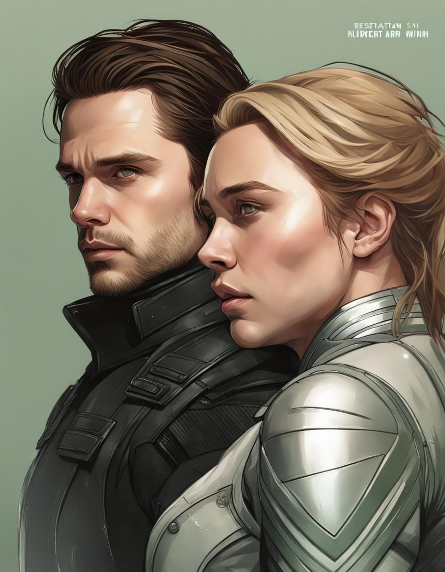 Bucky & Yelena - The Winter Soldier & The White Widow - AI Generated ...