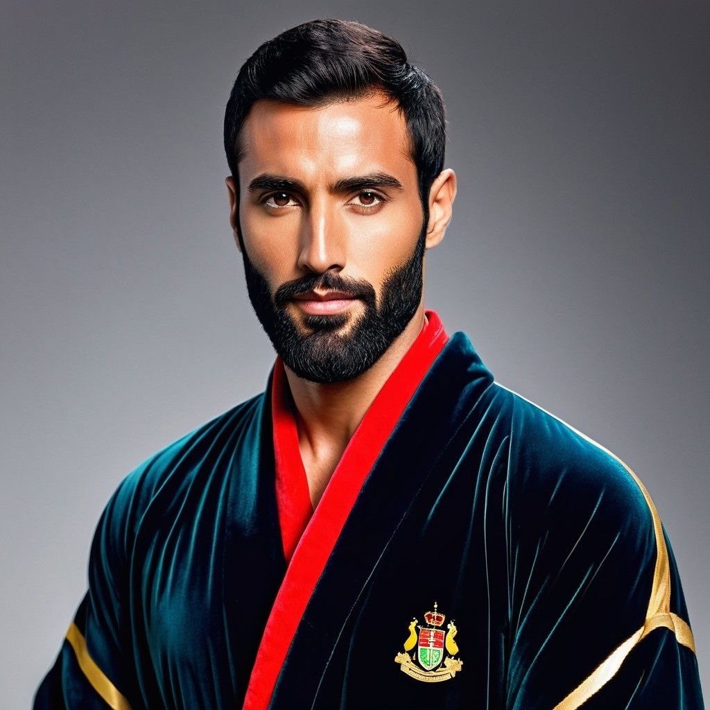 Handsome noble  bearded man