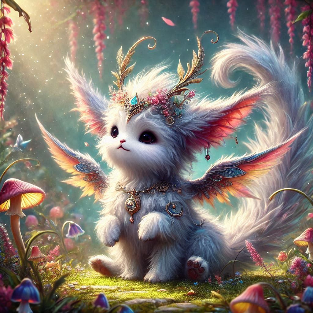 adorable fairy-tale fantasy creature portrait..