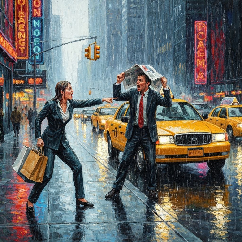  Both lost the taxi they were fighting for  by @Robert