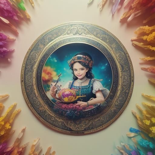 Candy Art Fortune Teller in Hyperrealistic 3D Render