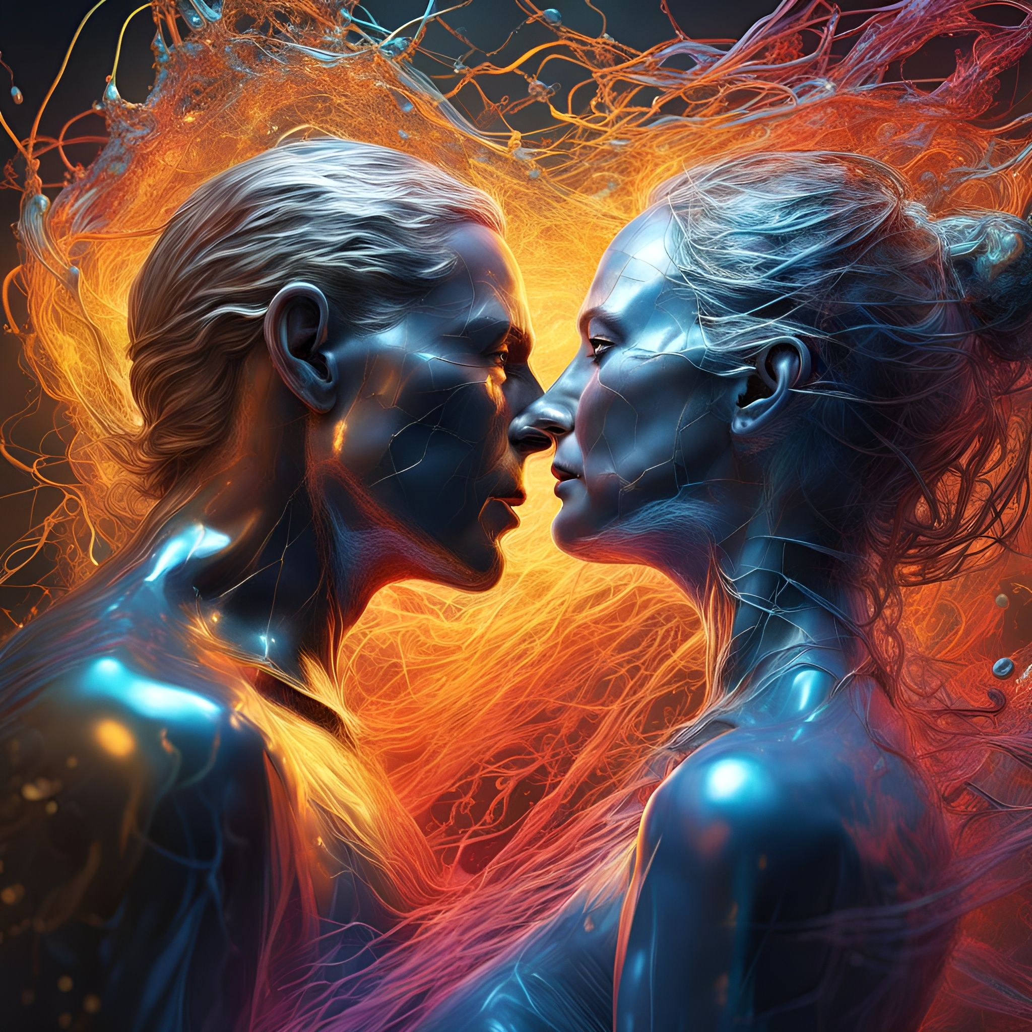 Entangled by love - AI Generated Artwork - NightCafe Creator