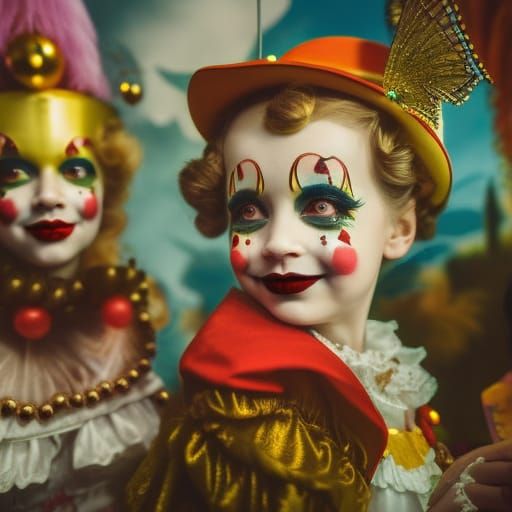 Clowns!  by @QUEENie BEEson