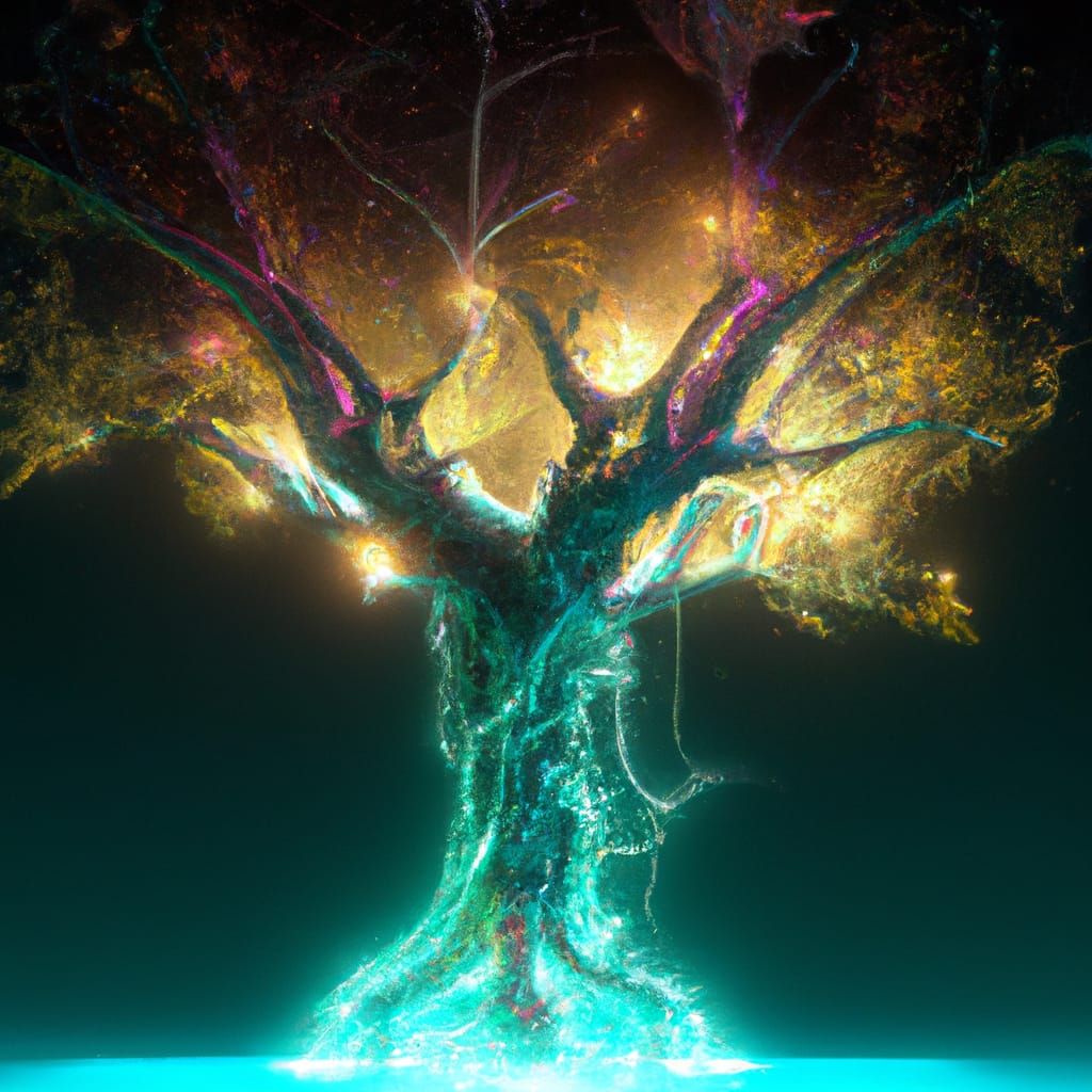 Tree In Space - Ai Generated Artwork - Nightcafe Creator