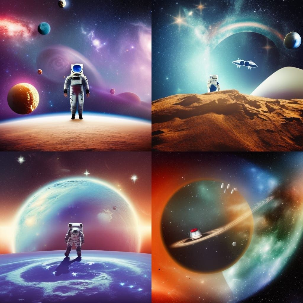space landscape with a beautiful view of the starry sky. In ...