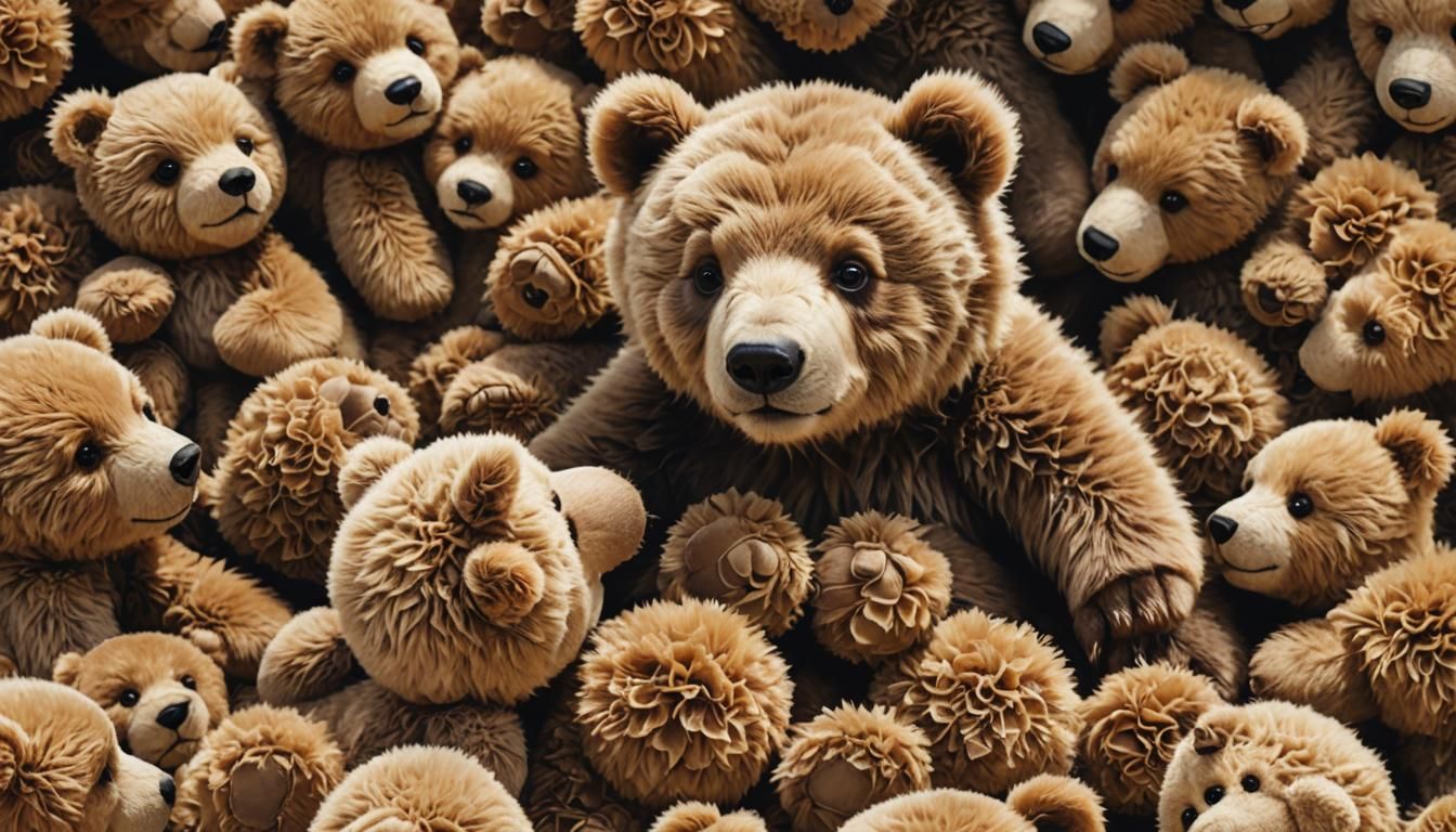 Bear Cub among Teddy Bears