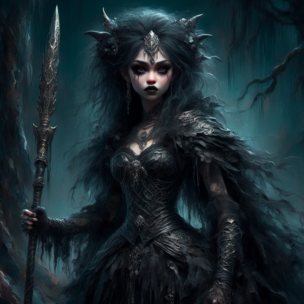  <lora:A Pretty Doll:1.0> A female warrior wielding a spear